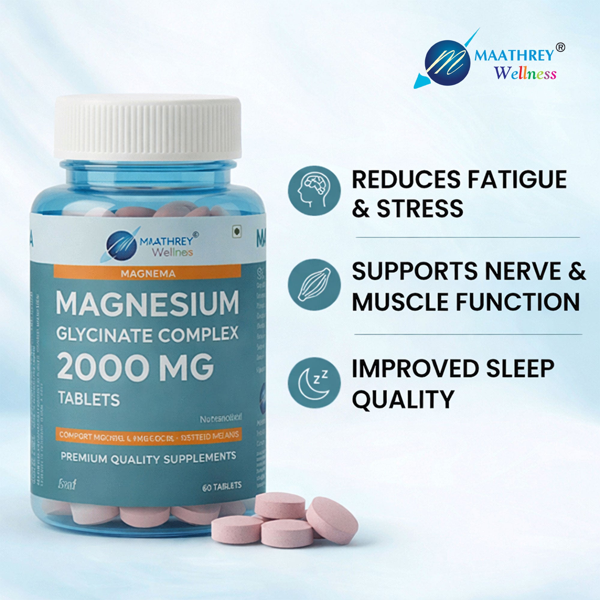 Magnesium Glycinate Tablets – For Sleep & Muscle Recovery