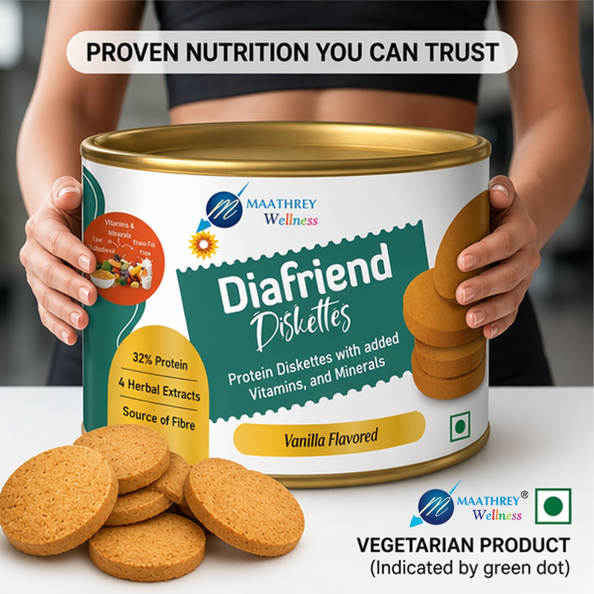Diafriend Protein Diskettes – High Protein Snack with Vitamins