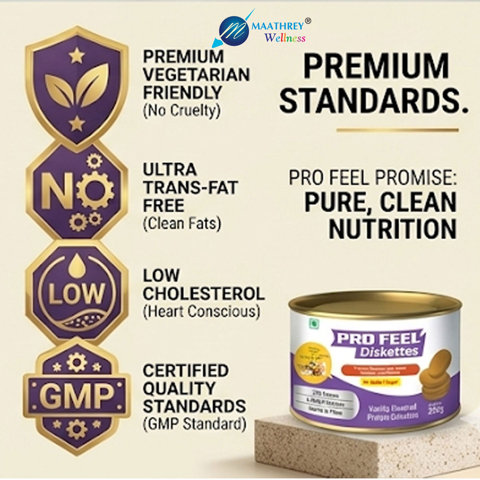 Pro Feel Diskettes – High Protein Snack with No Added Sugar