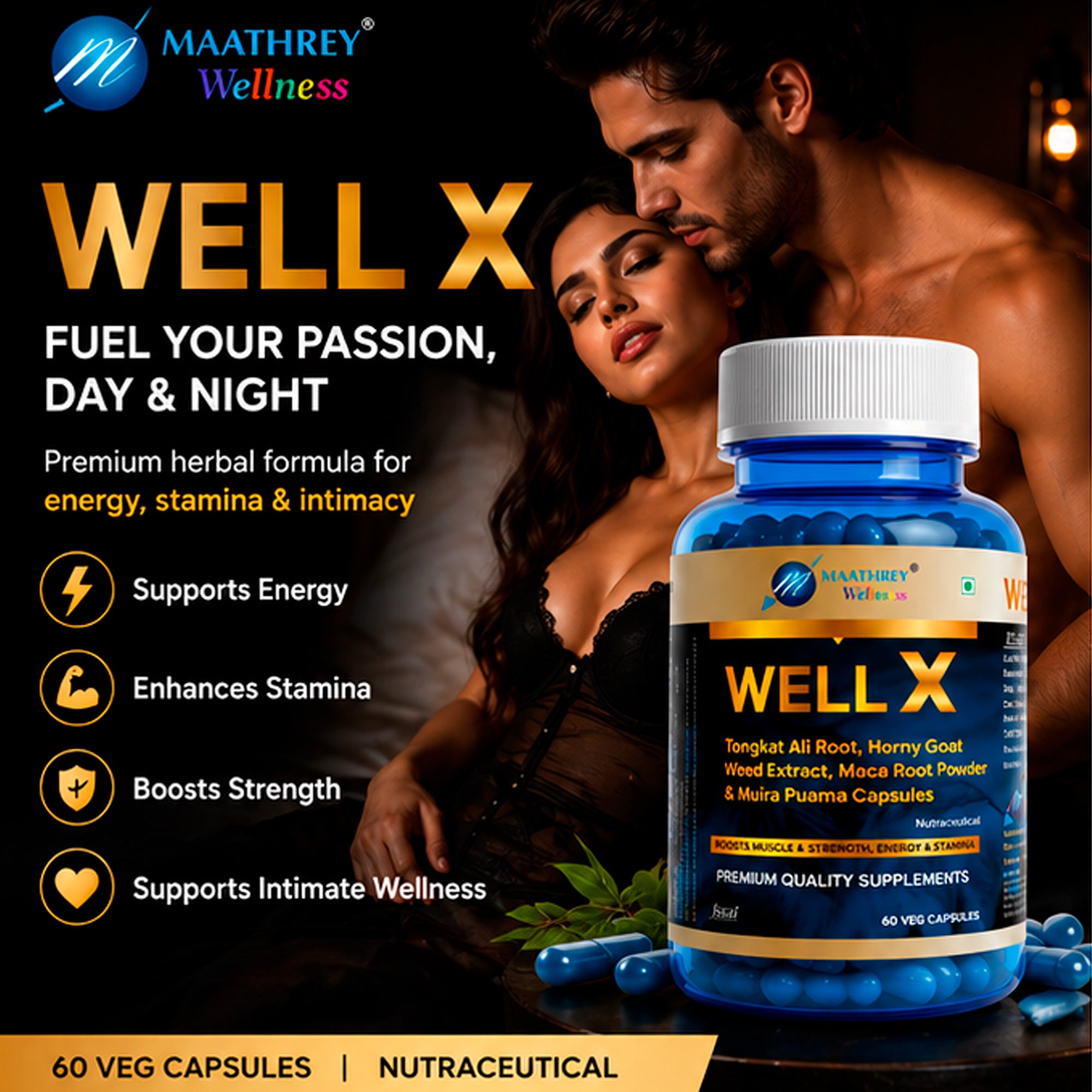 WELL X Herbal Vitality Capsules – For Energy, Stamina & Vitality