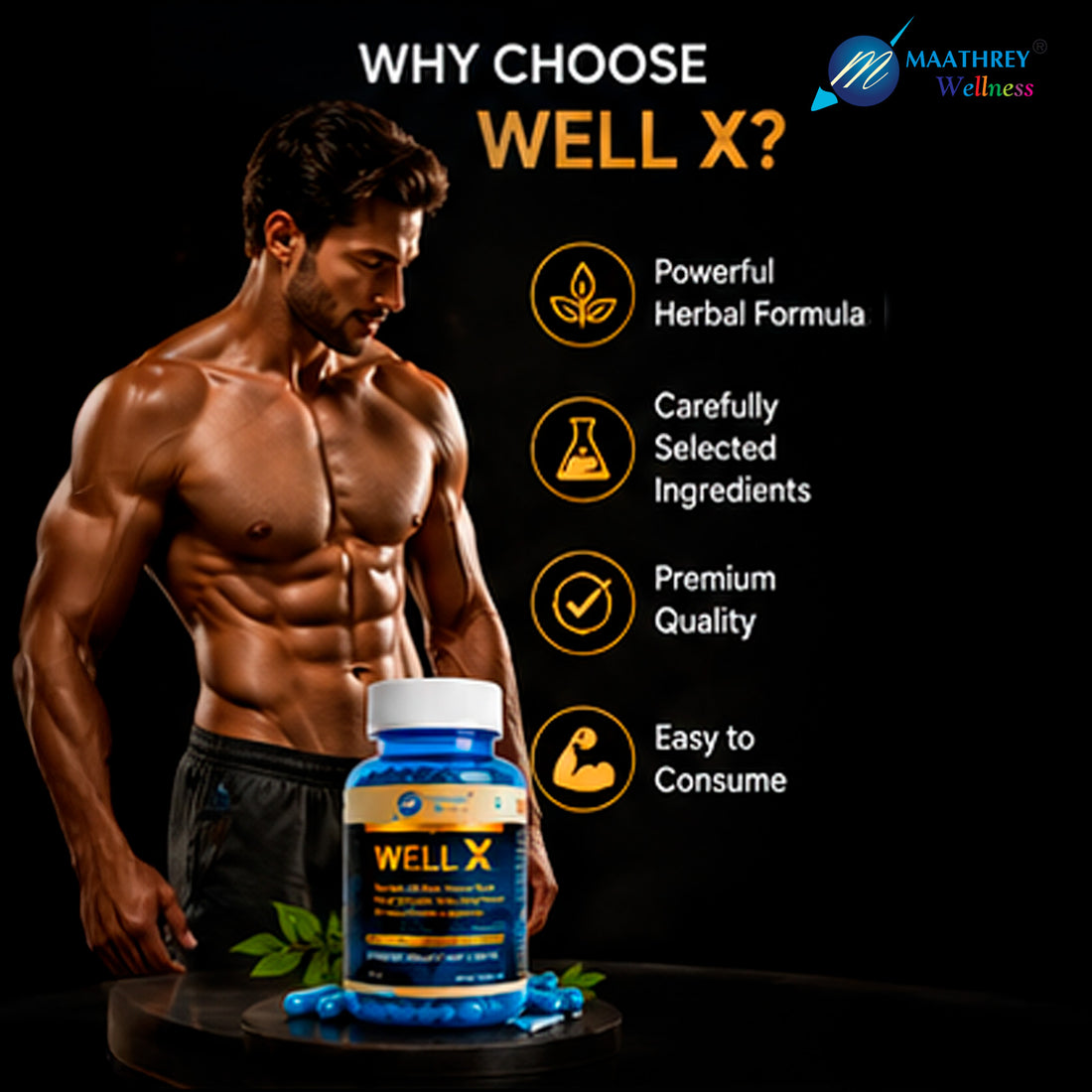 WELL X Herbal Vitality Capsules – For Energy, Stamina & Vitality