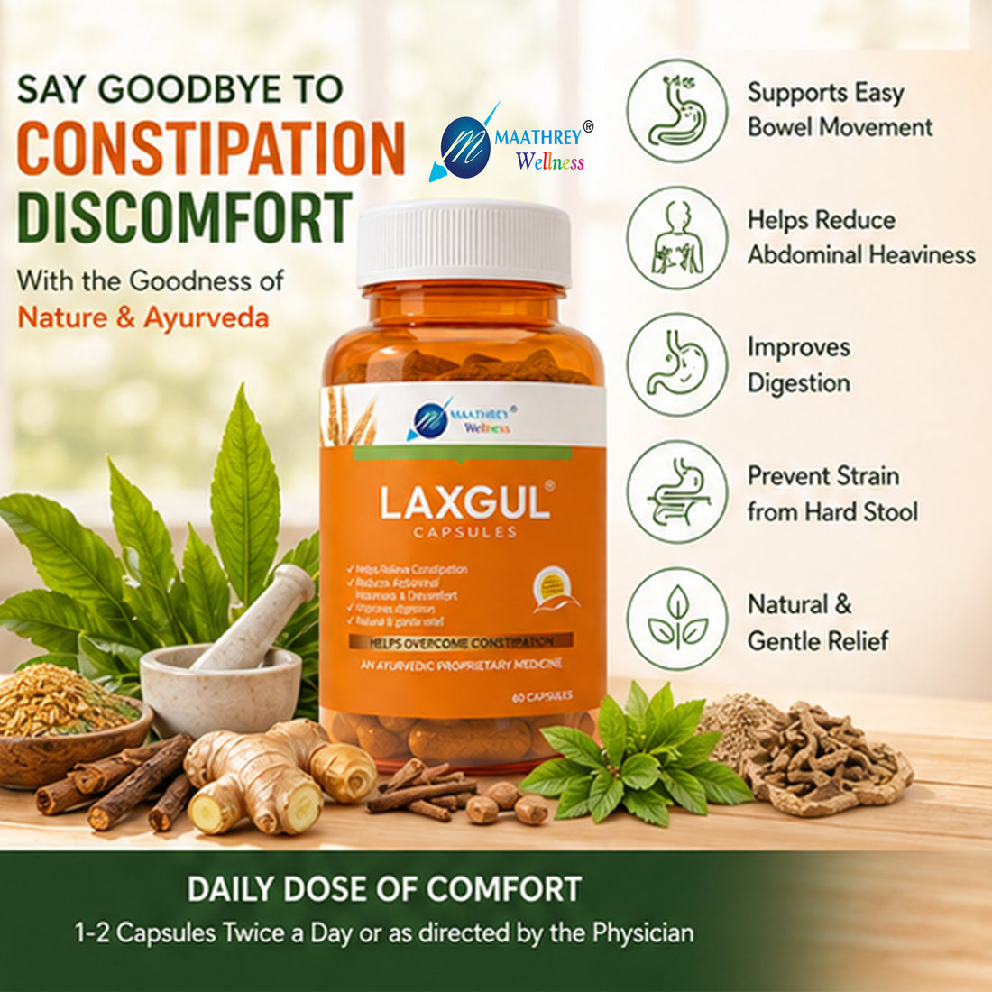 LAXGUL Capsules – Herbal Support for Constipation & Digestion