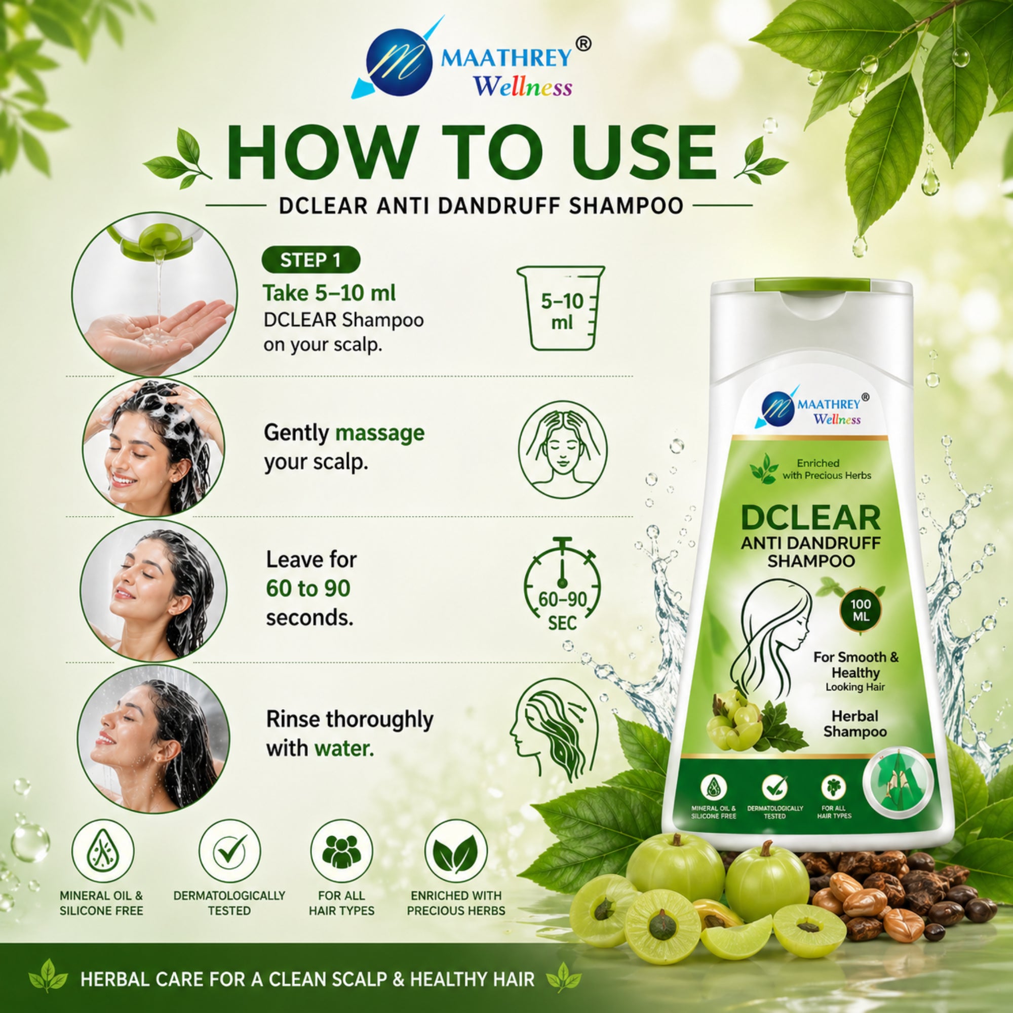 Dclear Anti Dandruff Shampoo – For Healthy Scalp & Hair