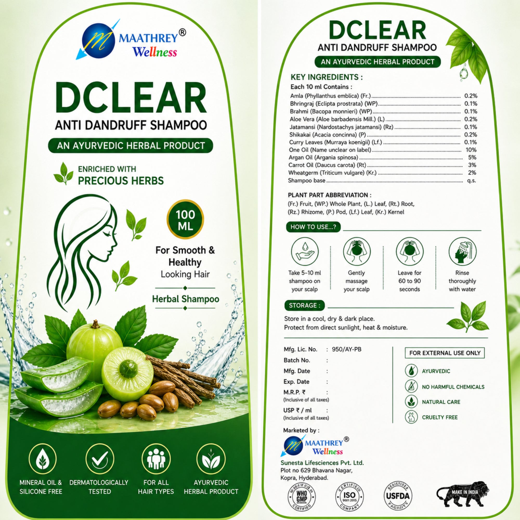 Dclear Anti Dandruff Shampoo – For Healthy Scalp & Hair