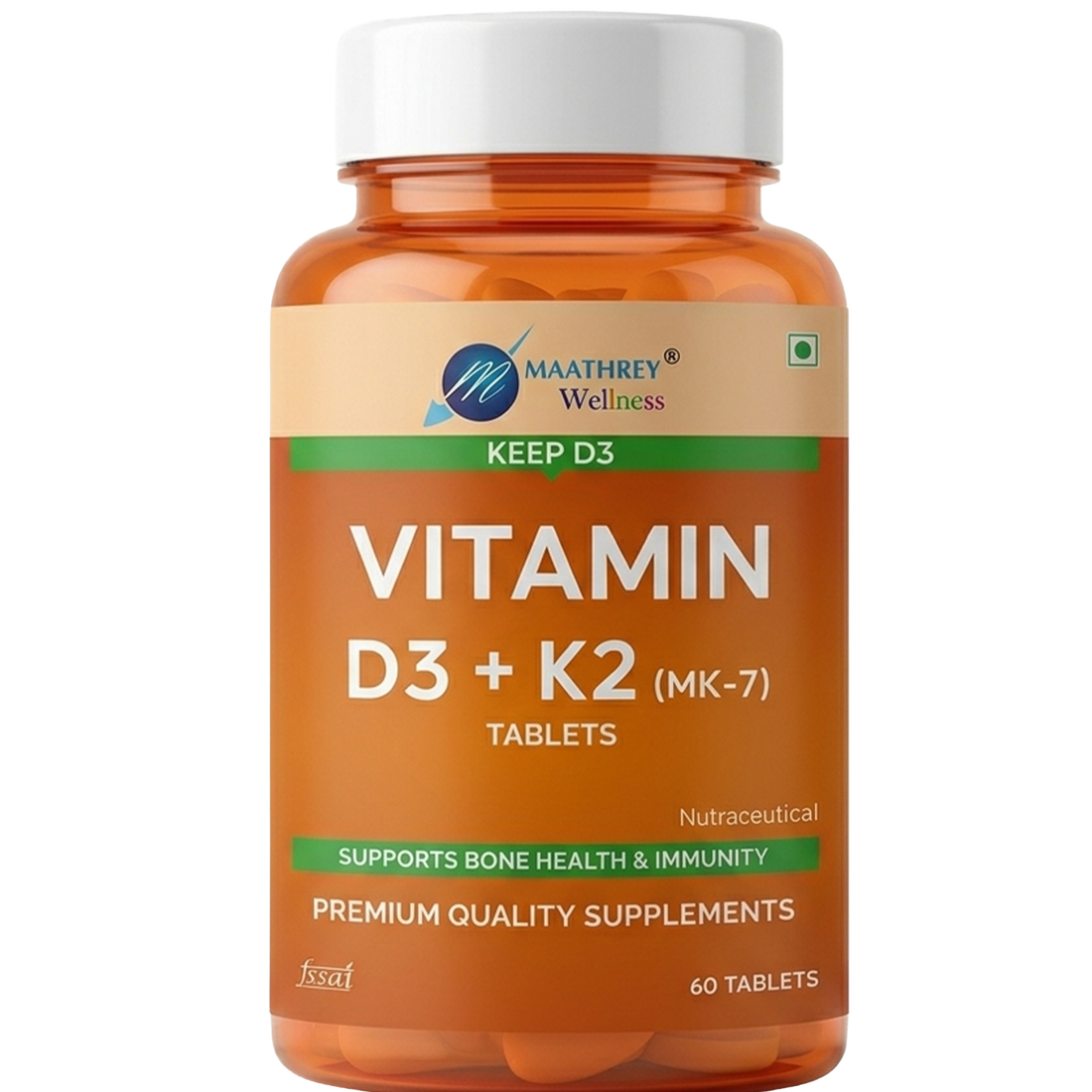 Keep D3 Vitamin D3 + K2 Tablets – For Bone Health & Immunity