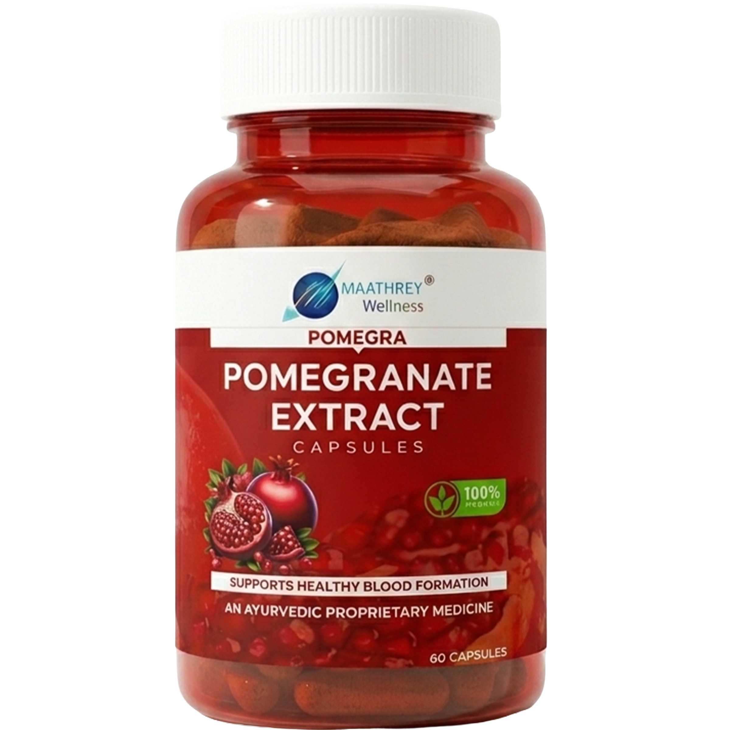 Pomegra Pomegranate Extract Capsules – For Blood Health & Energy