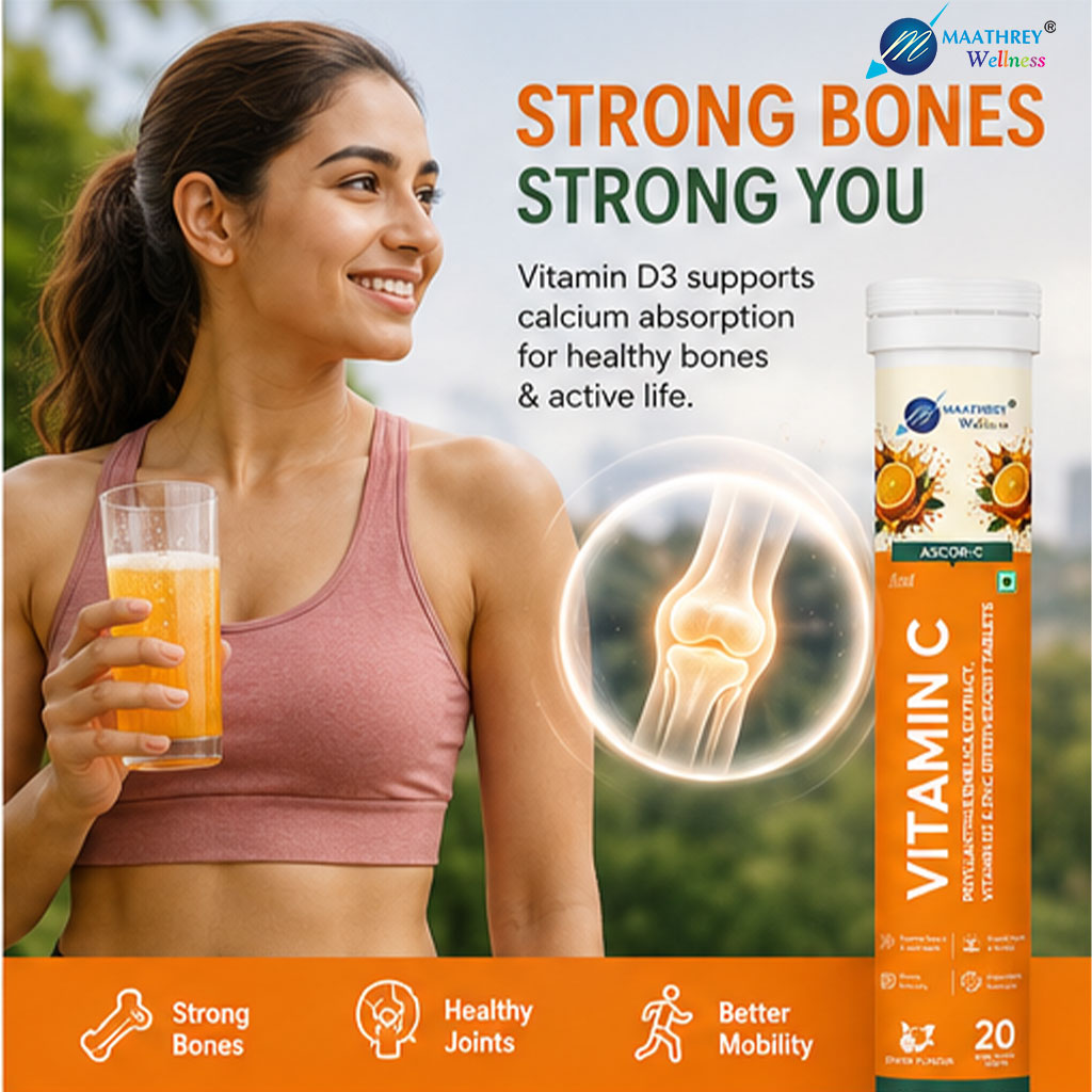 ASCOR-C Vitamin C Effervescent Tablets – Immunity, Bone & Antioxidant Support