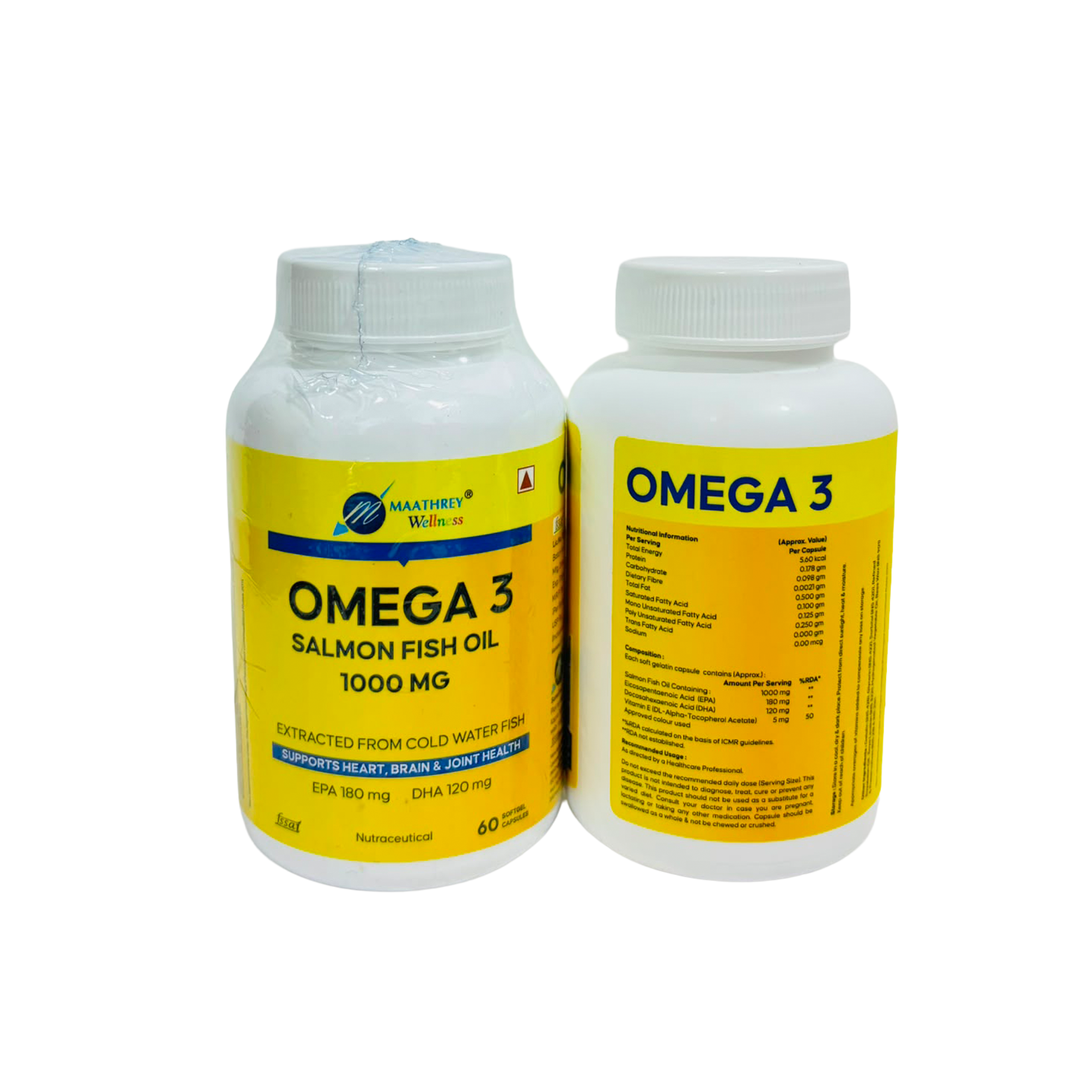 Omega 3 Salmon Fish Oil 1000 mg – Heart, Brain & Joint Support